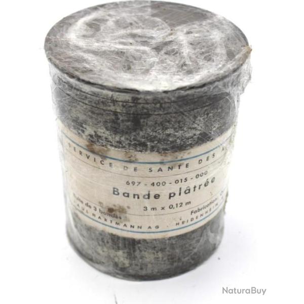 Boite de 3 bandes de pltre du service de sant des armes franaises de 1955