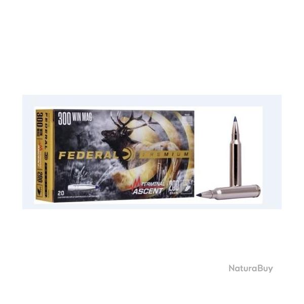 Munitions FEDERAL cal.300win mag terminal ascent 200gr par 20