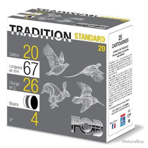 Cartouches FOB Standard Cal.20 67 26 g Par 10