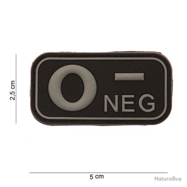 Patch 3D PVC O - noire avec velcro | 101 Inc (11174 | 8719298152804)