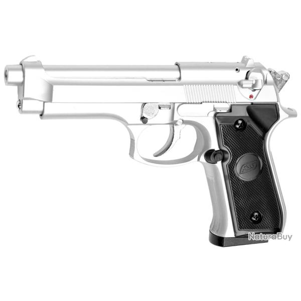 R�plique pistolet M92 gaz Noir GNB - R�plique - Silver - PG1005