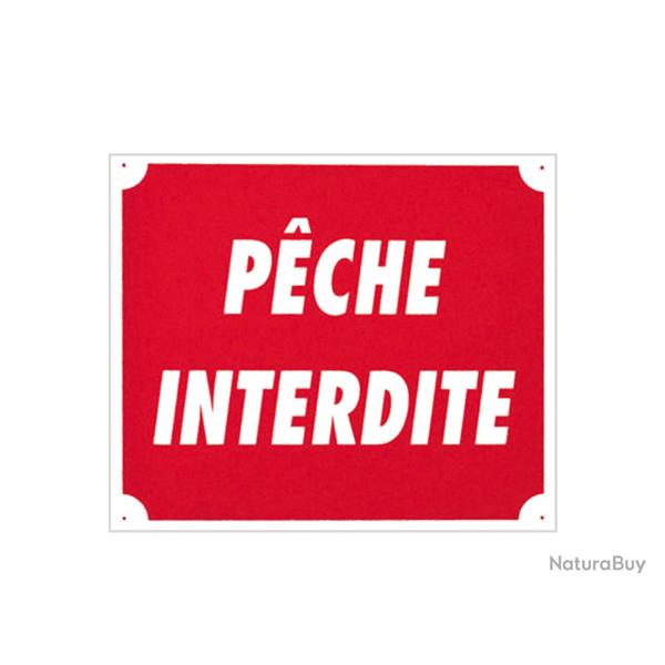 Panneau ''P�che interdite'' 30 x 25 cm - Aluminium - A50841