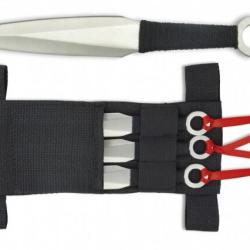 Lot de 3 couteaux de lancer avec ruban - LC9146