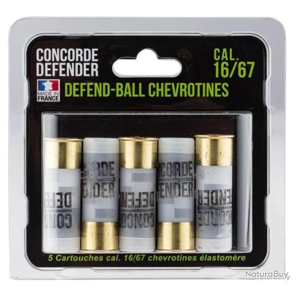 Boite de 5 cartouches Defend-Ball cal.16/67 chevrotines Elastomere - MD0423