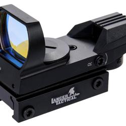 Point rouge m&eacute;tal Reflex 4 r&eacute;ticules rouge / vert - Point Rouge Noir - A68638