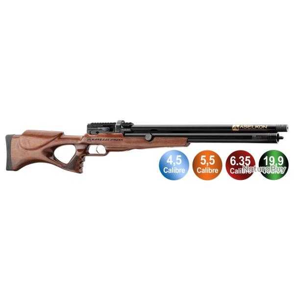 Carabine � air PCP Aselkon RX5 RAVELLO R�gulateur Jet Black - CA6514