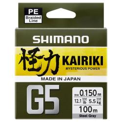 Tresse Shimano Kairiki G5 Gris 13/100 150m