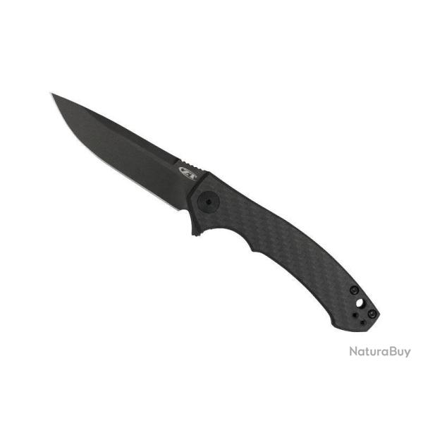 BEL662 COUTEAU ZERO TOLERANCE KNIVES "0450CF" LAME ACIER  NOIR MANCHE FIBRE DE CARBONE NEUF