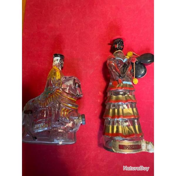 tauromachie , corridas , espagne  lot de 2 bouteilles et une sorte de cendrier