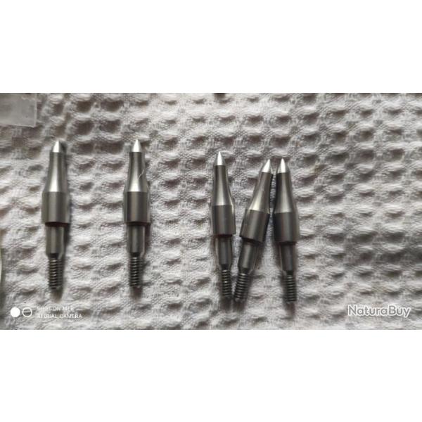 TOPHAT - Pointe Combo APEX 3D 125  grains 5/16" lot de 5 Pointes +Joints toriques rouge