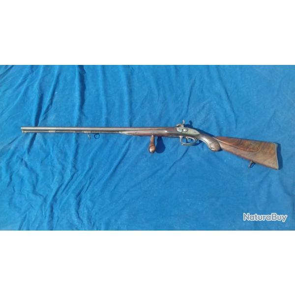 FUSIL DE CHASSE JUXTAPOSE A PERCUSSION