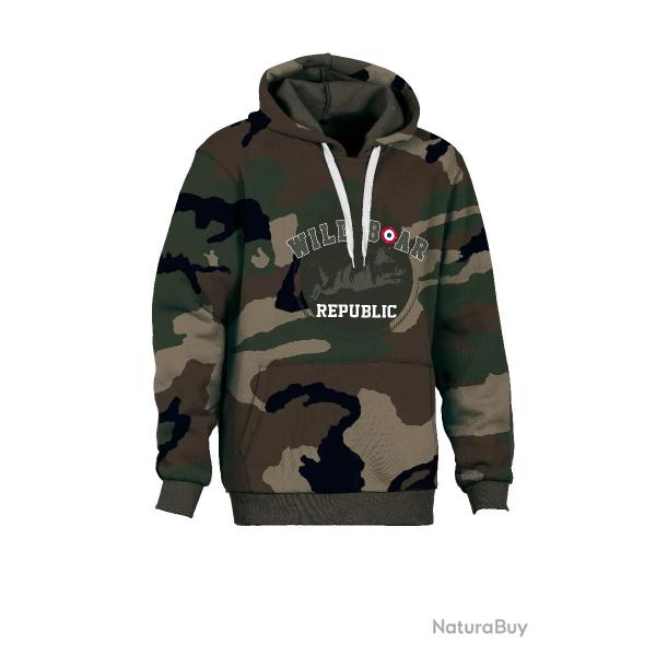 Sweat Shirt � Capuche Percussion Wildboard Republic Camo