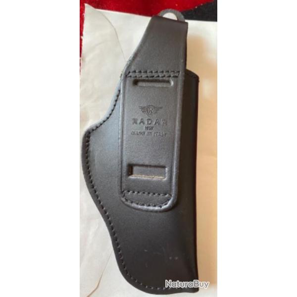 �tui en cuir noire pour gauchers et droitiers