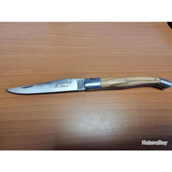 Laguiole - Lame 90mm - Manche olivier - 2 mitres inox