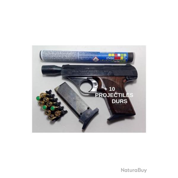 RECK BABY 8mm K avec 2 Chargeurs, 10 cartouches, 10 Projectiles, 10 Fuses, Coupelle de lancement