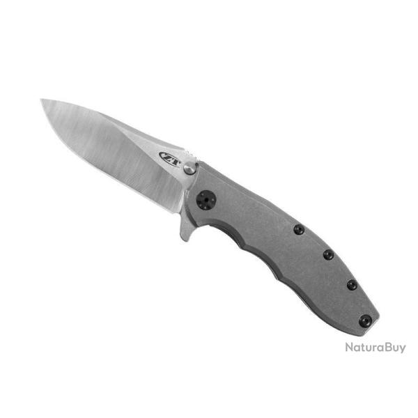BEL668 COUTEAU ZERO TOLERANCE KNIVES "0562TI" LAME ACIER MANCHE 12 CM TITANE STONEWASHED NEUF