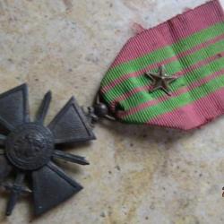 croix guerre seconde guerre mondiale ww2 dat&eacute;e 1939 une citation + rappel