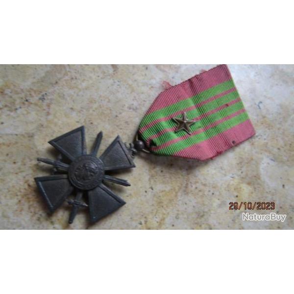 croix guerre seconde guerre mondiale ww2 dat�e 1939 une citation