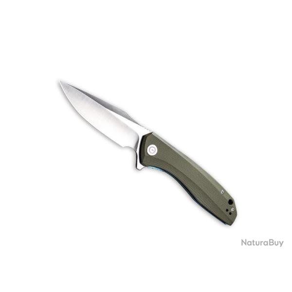 BEL672 COUTEAU CIVIVI "BLAKLASH" LAME ACIER MANCHE 11.5CM INOX +PLAQUETTES/ENTRETOISE G10 VERT NEUF