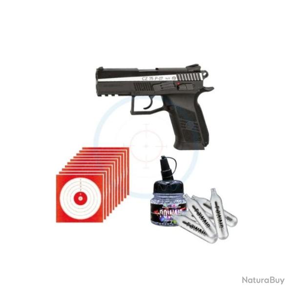 Pack Pistolet ASG CZ 75P-07 Duty - Cal 4.5 BBS