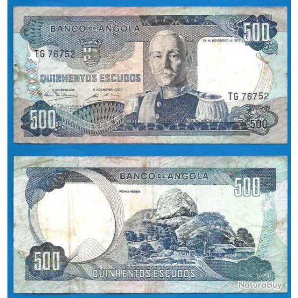 Angola 500 Escudos 1972 Escudo Carmona Afrique  Billet