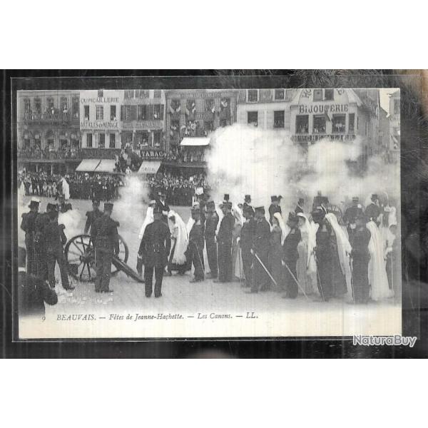 beauvais f�tes de jeanne hachette les canons , cpa commerces