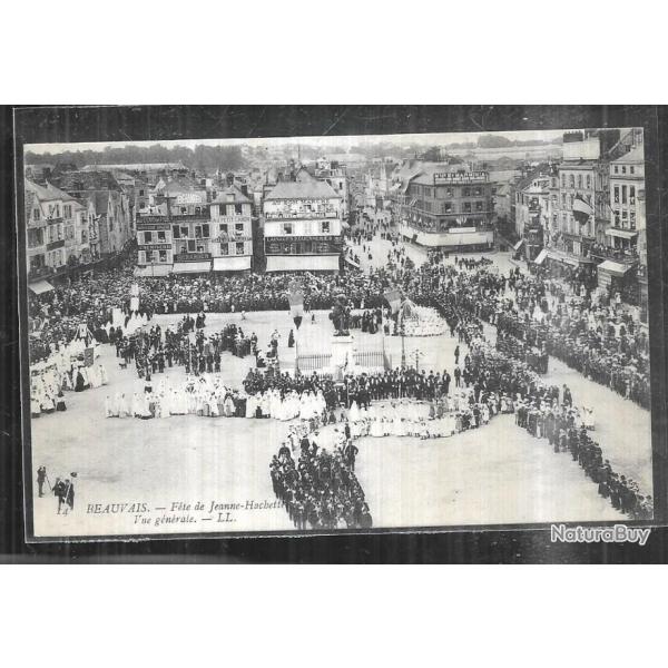 beauvais ftes de jeanne hachette vue gnrale (haut hotel de ville)  cpa