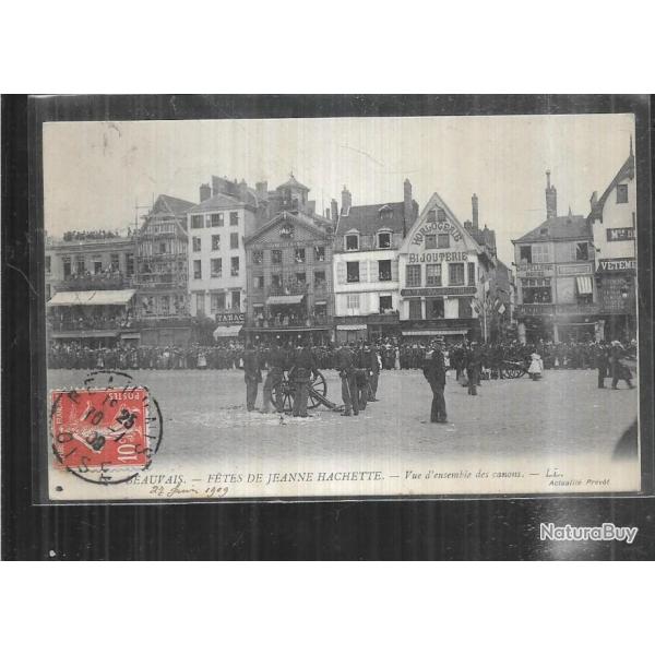 beauvais f�tes de jeanne hachette vue d'ensemble des canons , cpa