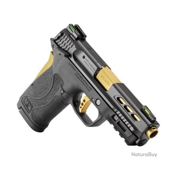 PISTOLET S&W M&P380 PORTED PC SHIELD EZ GOLD BARREL 380 AUTO