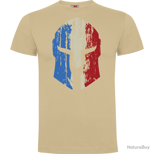 Tee shirt Spartan logo tricolore Couleur Kaki