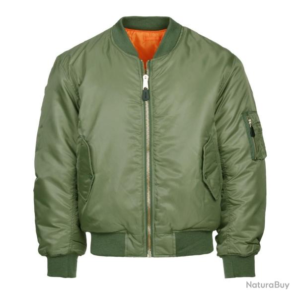 Blouson Bombers Aviateur MA1 Couleur Kaki