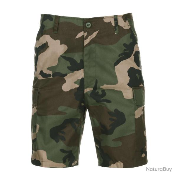 Short BDU Militaire Couleur Camouflage Woodland
