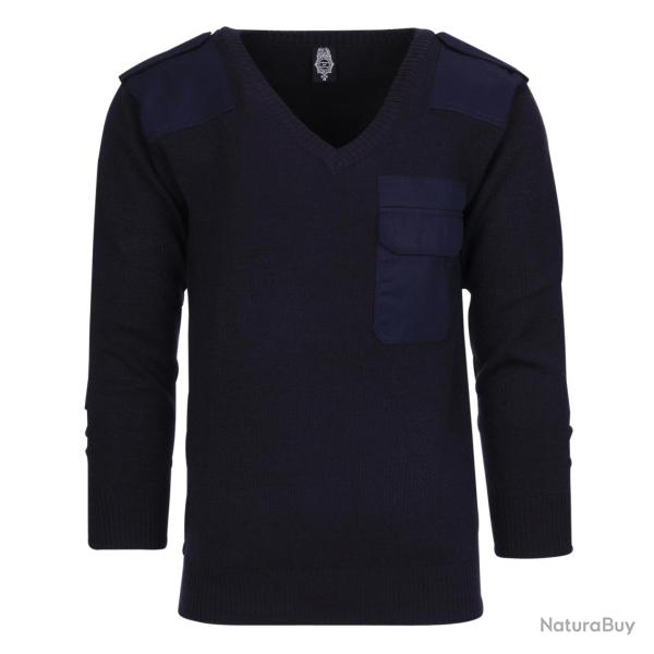 Pull commando col V Couleur Marine