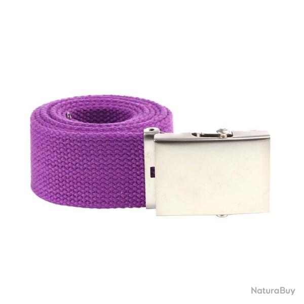 Ceinture toile 40mm avec boucle chrom�e (Couleur Violet)