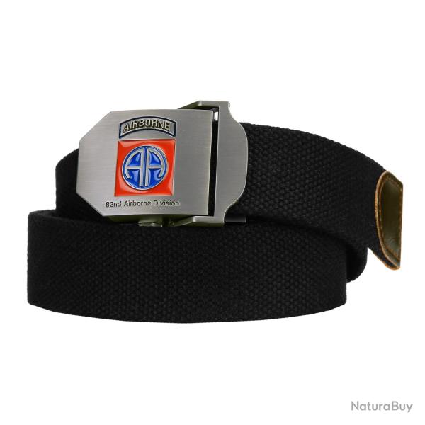Ceinture toile 35mm 82nd Airborne Couleur Noir