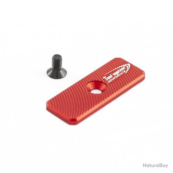 Bouton de d�verrouillage surdimensionn� trou central 42mmx16mm - TONI SYSTEM - Rouge