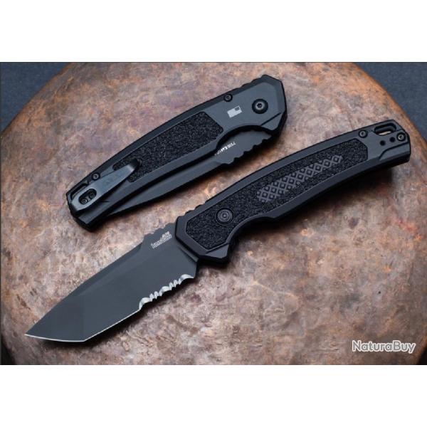 Couteau Kershaw Auto Launch 16 Tanto Lame Acier CPM-M4 Combo Manche Aluminum Button Lock USA KS7105