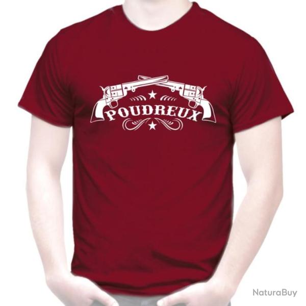 TEE SHIRT - POUDREUX - Tir poudre noire Revolver � amorce 1075 Remington Army Colt calibre 36 cal.44