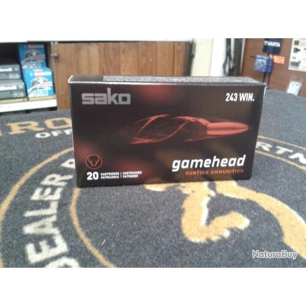 20 Balles SAKO en 243 Winchester gamehead