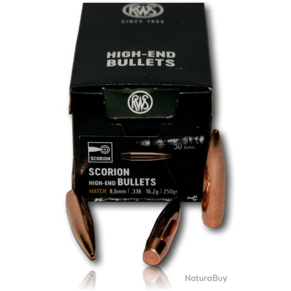 OGIVE RWS SCORION MATCH CAL 338 250 GR BTE 50