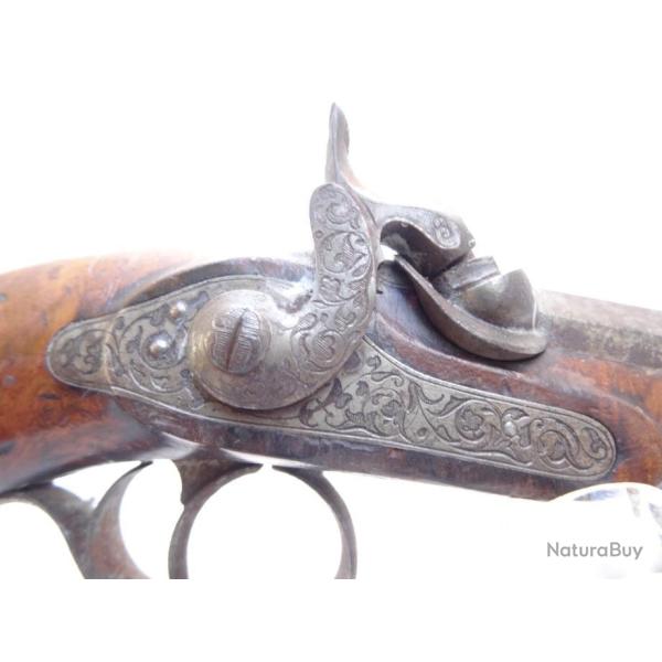 A,48) lot , tr�s beau pistolet = provient d'un coffret premi�re moiti� du XIX�me si�cle