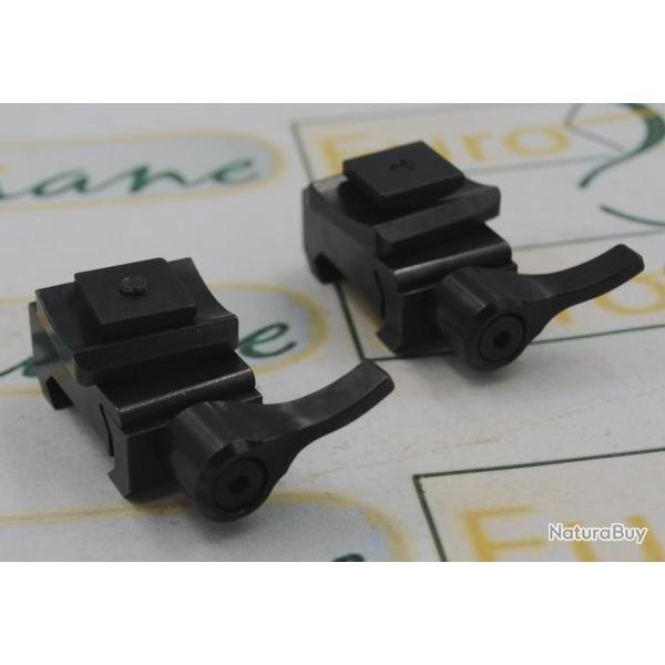 Montage amovible HMS sur rail weaver/Picatinny pour lunette Schmidt & Bender rail convex