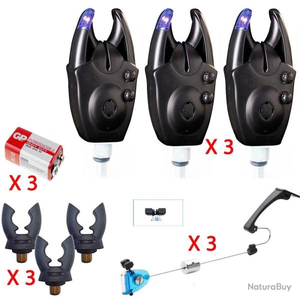 Pack 3 d�tecteurs de touches + 3 swingers + 3 supports