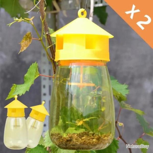 Pi�ge Gu�pes Frelons Moustiques � Suspendre x2 Solution Naturelle et Ecologique