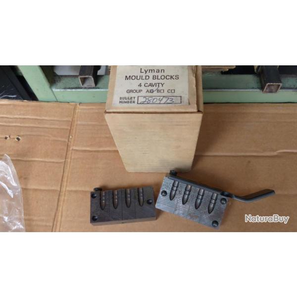 Moule LYMAN 280473, 4 cavites, .280