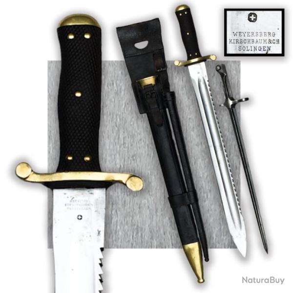 RARISSIME & MASSIF GLAIVE GHOTARD SUISSE MOD. 1878 CYCLISTE GERB WEYERSBERG + BAIO XIX ORIGINAL