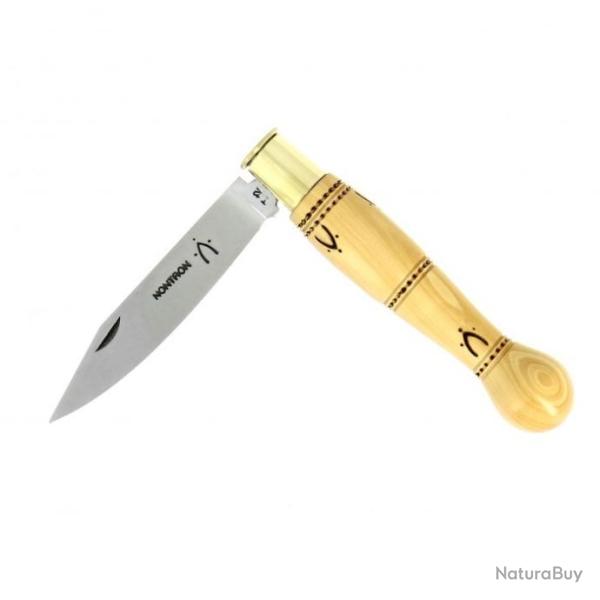 Couteau Nontron en buis N� 25 manche boule lame inox 9 cm