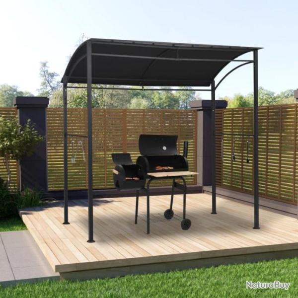 Abris de Barbecue Belvdre de barbecue 215x150x220 cm Anthracite Acier