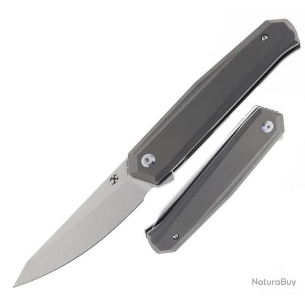 Couteau Kansept Integra Bronze Manche Titane Lame Acier M390 IKBS Framelock Clip K1042A2