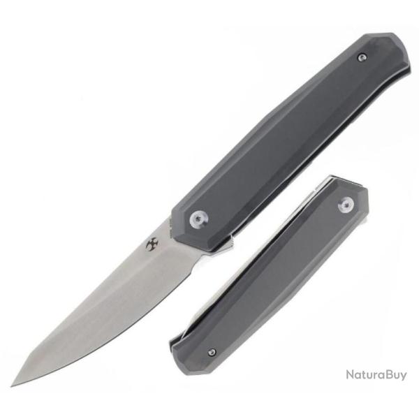 Couteau Kansept Integra Silicon Carbided  Manche Titane Lame Acier Damas IKBS Framelock Clip K1042A1